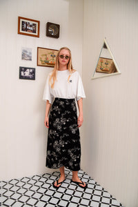 MI LUV YUH WRAP SKIRT BLACK
