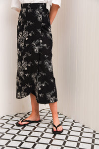 MI LUV YUH WRAP SKIRT BLACK