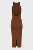 No.26 KNITTED MIDI DRESS BROWN