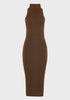 No.26 KNITTED MIDI DRESS BROWN