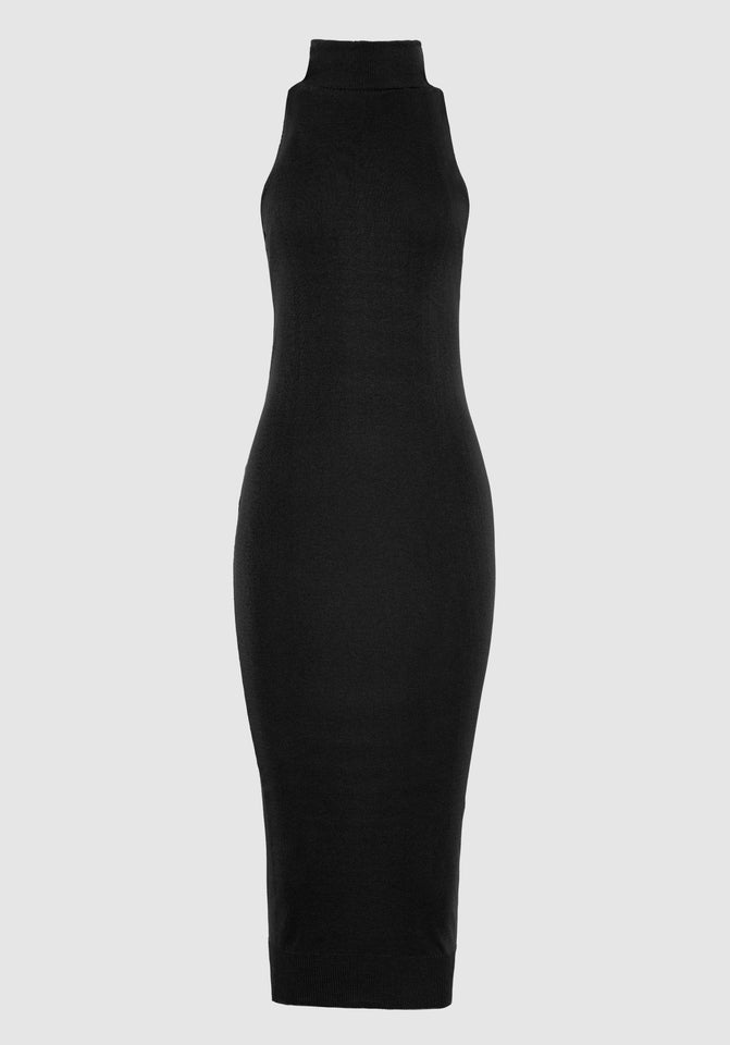 No.26 KNITTED MIDI DRESS BLACK