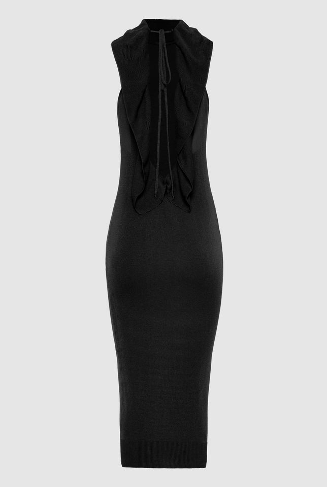 No.26 KNITTED MIDI DRESS BLACK