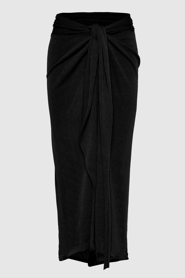 No.26 KNITTED SARONG BLACK