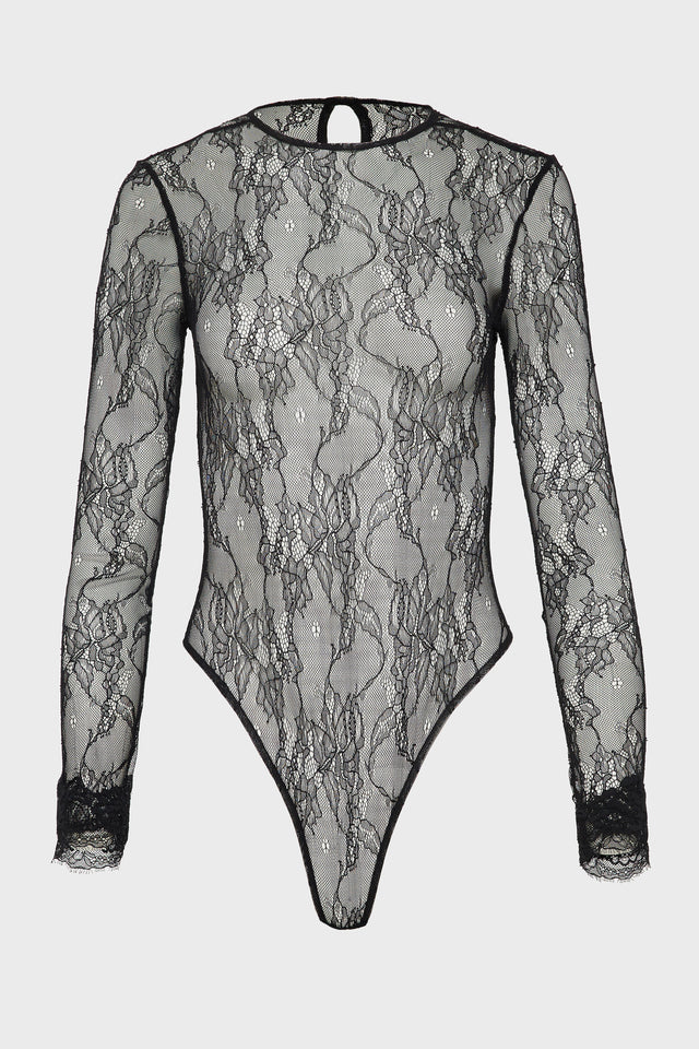 VEIL BODYSUIT BLACK