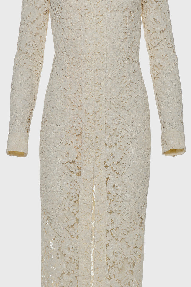 LACER MAXI DRESS ECRU