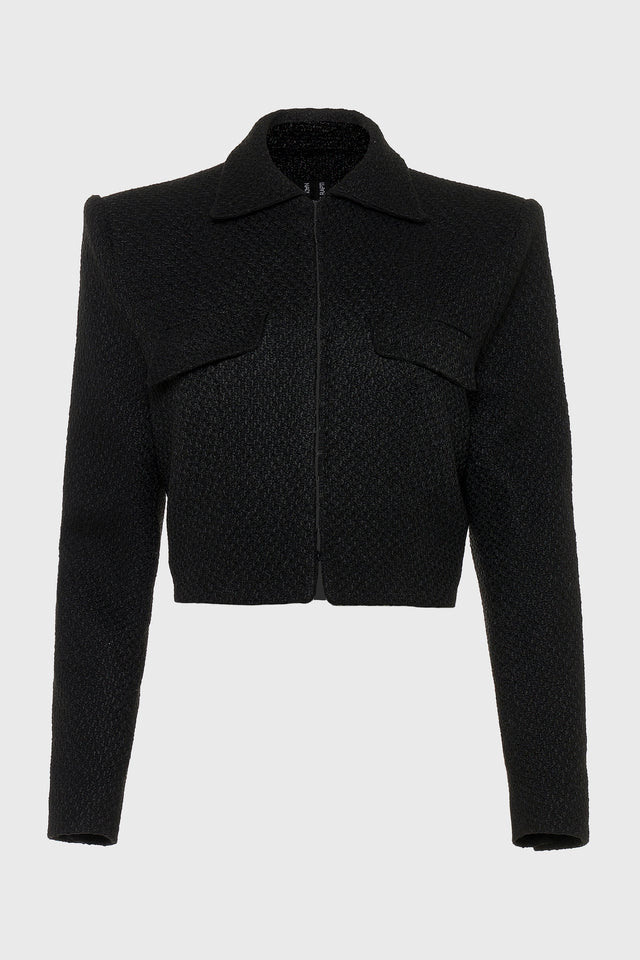 TOKYO CROPPED BLAZER BLACK