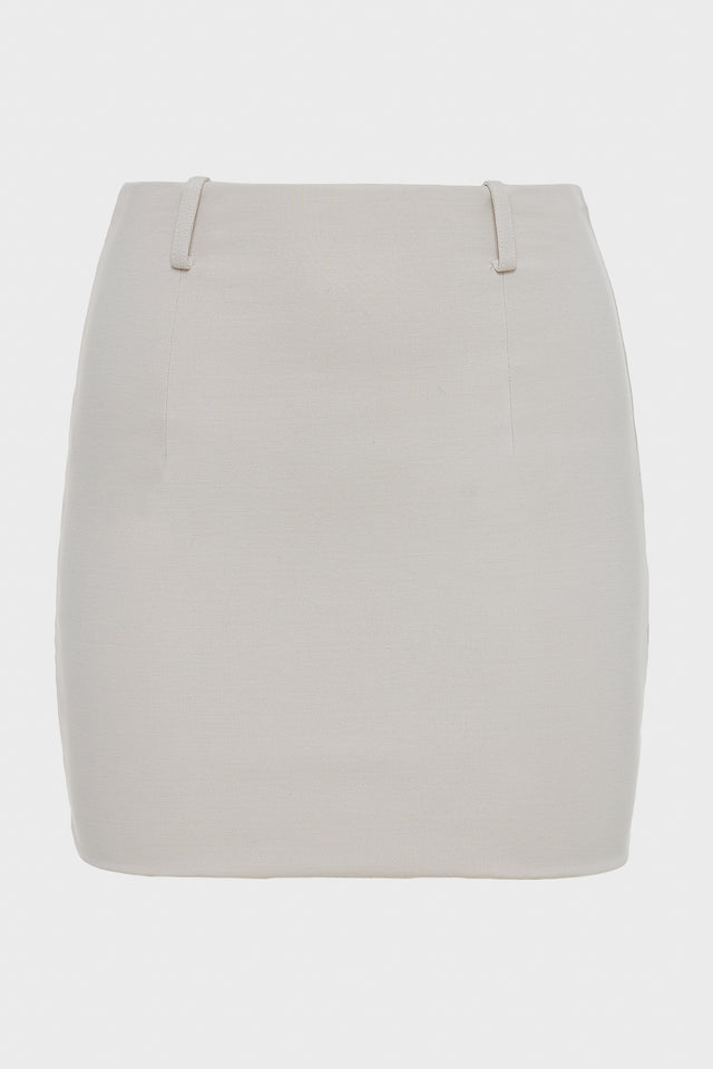 DEADLINE MINI SKIRT LIGHT BEIGE