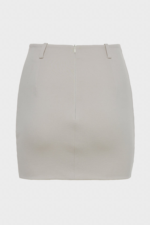 DEADLINE MINI SKIRT LIGHT BEIGE