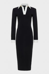 DEADLINE MAXI DRESS BLACK/WHITE