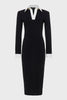 DEADLINE MAXI DRESS BLACK/WHITE
