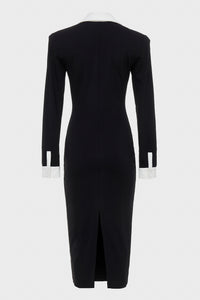DEADLINE MAXI DRESS BLACK/WHITE