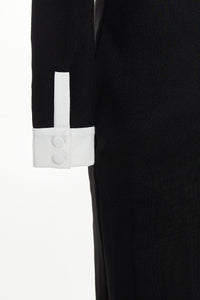 DEADLINE MAXI DRESS BLACK/WHITE