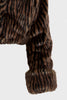 THROWBACK FUR CROPPED JACKET BROWN/BLACK