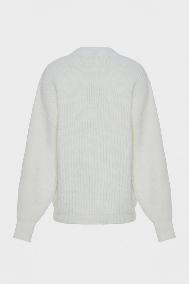 DONNA KNITTED CARDIGAN WHITE