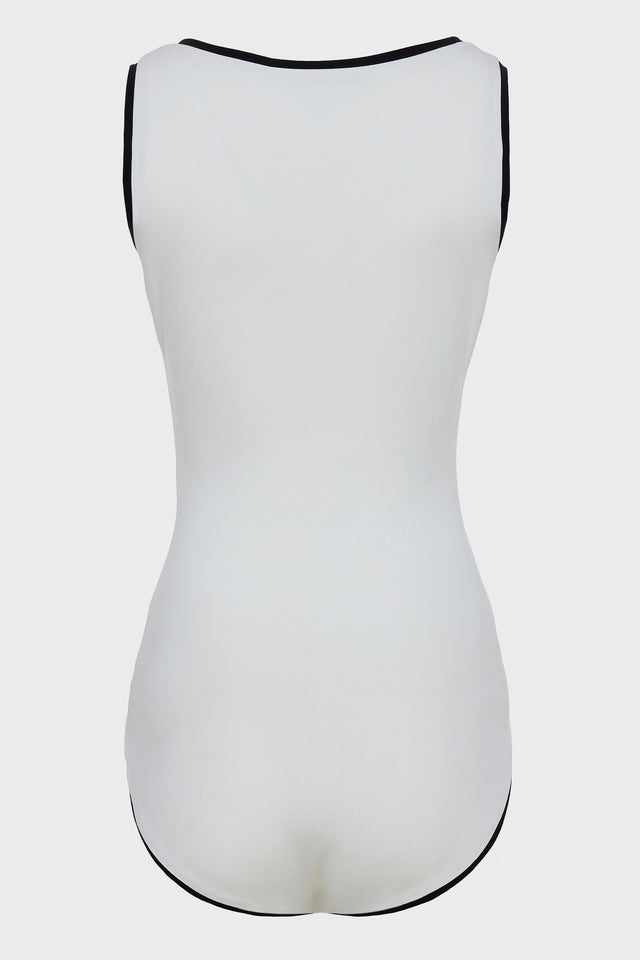CLAUDIA SLEEVELESS BODYSUIT OFF WHITE