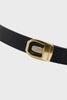 REI LEATHER BELT DOUBLE SIDED M/W BLACK