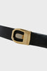REI LEATHER BELT DOUBLE SIDED M/W BLACK