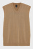 BASIC KNITTED VEST M/W CAMEL