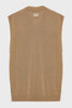 BASIC KNITTED VEST M/W CAMEL