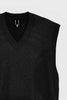 BASIC KNITTED VEST M/W BLACK
