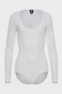 CLAUDIA LONGSLEEVE BODYSUIT OFF WHITE