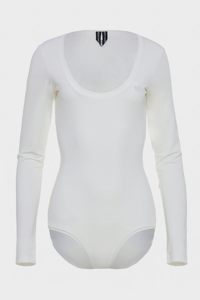 CLAUDIA LONGSLEEVE BODYSUIT OFF WHITE
