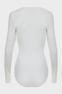 CLAUDIA LONGSLEEVE BODYSUIT OFF WHITE