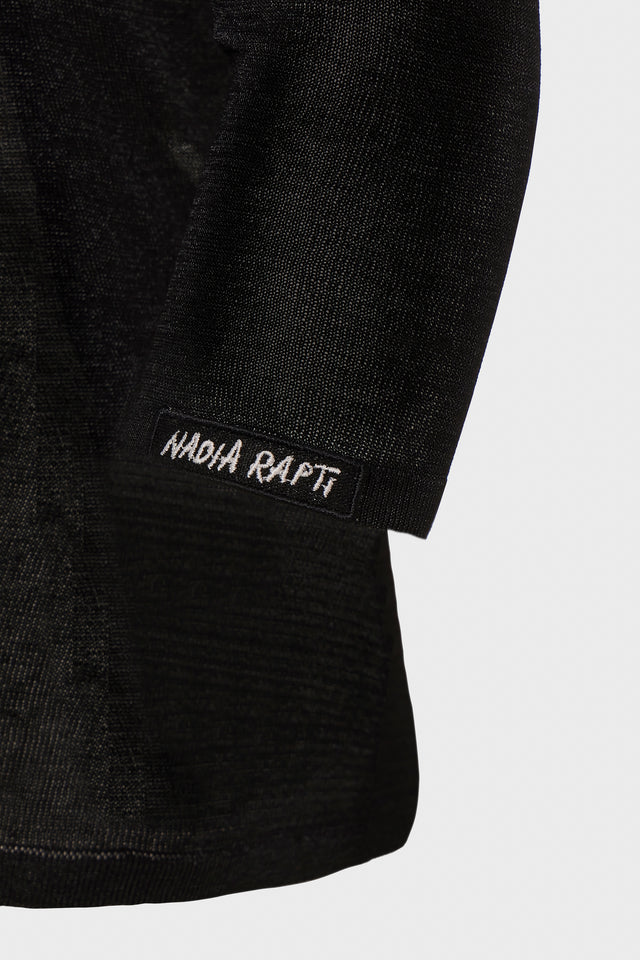 KATE KNITTED BLOUSE BLACK