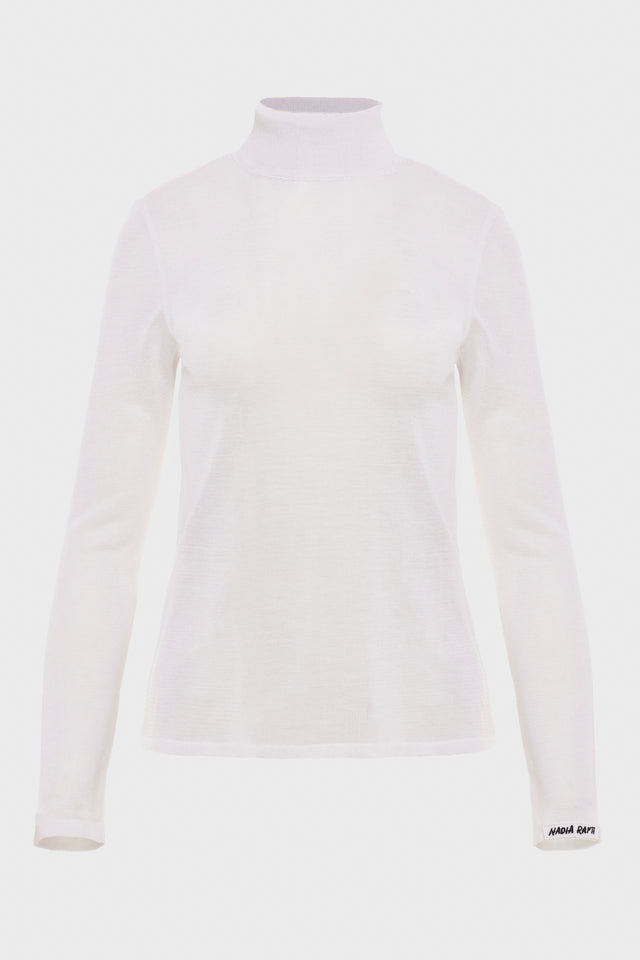 KATE KNITTED BLOUSE WHITE