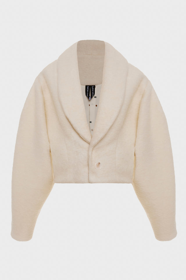 CHER CROPED JACKET ECRU