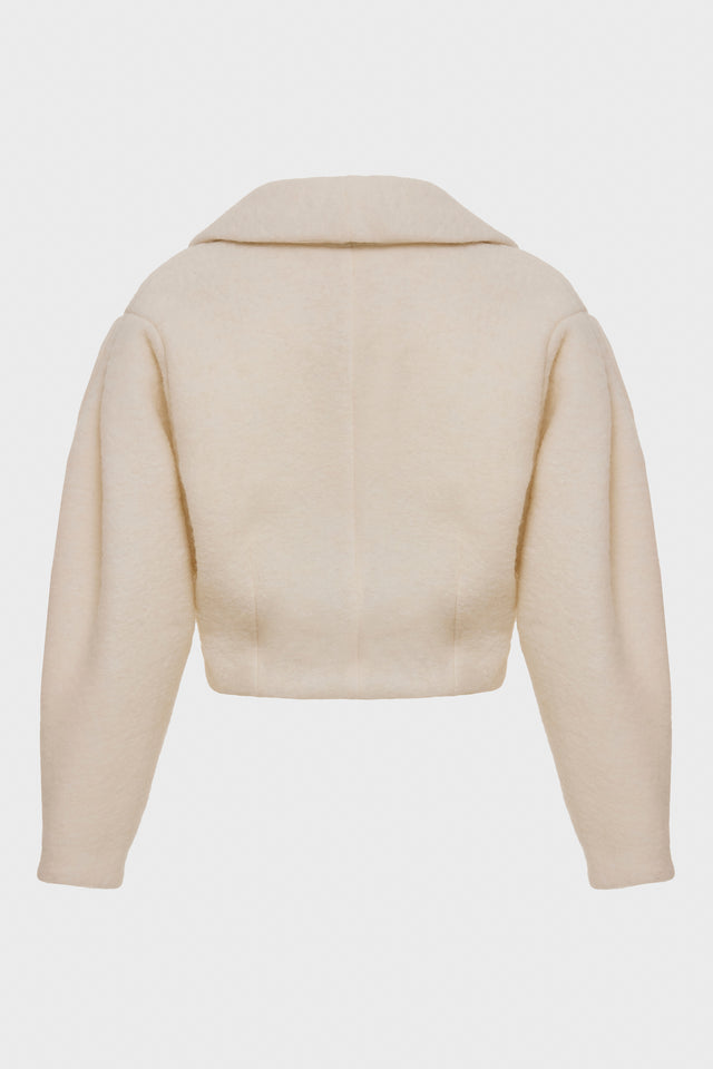 CHER CROPED JACKET ECRU