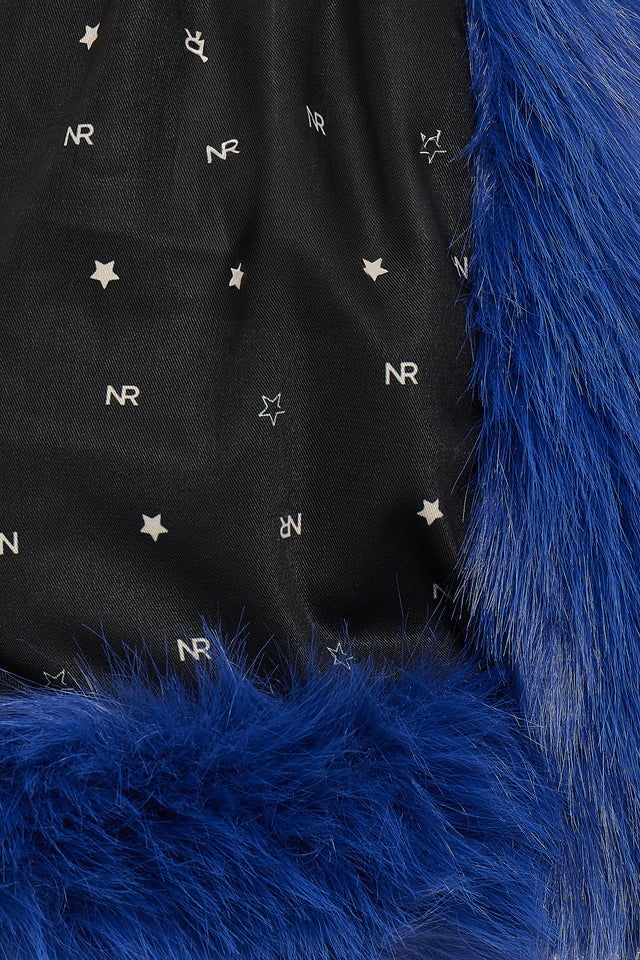 SALLY FUR JACKET BLUE