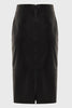LONDON LEATHER MIDI SKIRT BLACK
