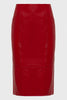 LONDON LEATHER SKIRT RED