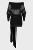 No26 KNITTED MINI DRESS BLACK