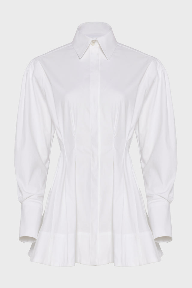 ROSE SHIRT DRESS WHITE