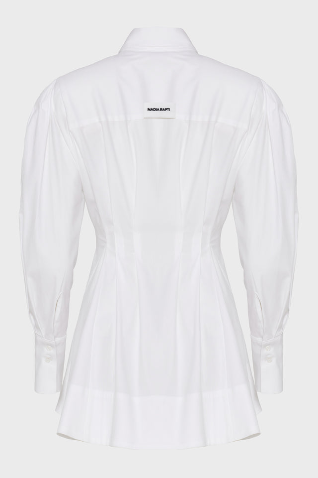 ROSE SHIRT DRESS WHITE