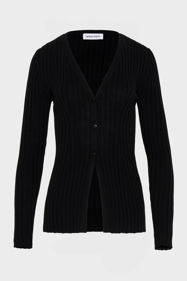 FEMME KNITTED CARDIGAN BLACK