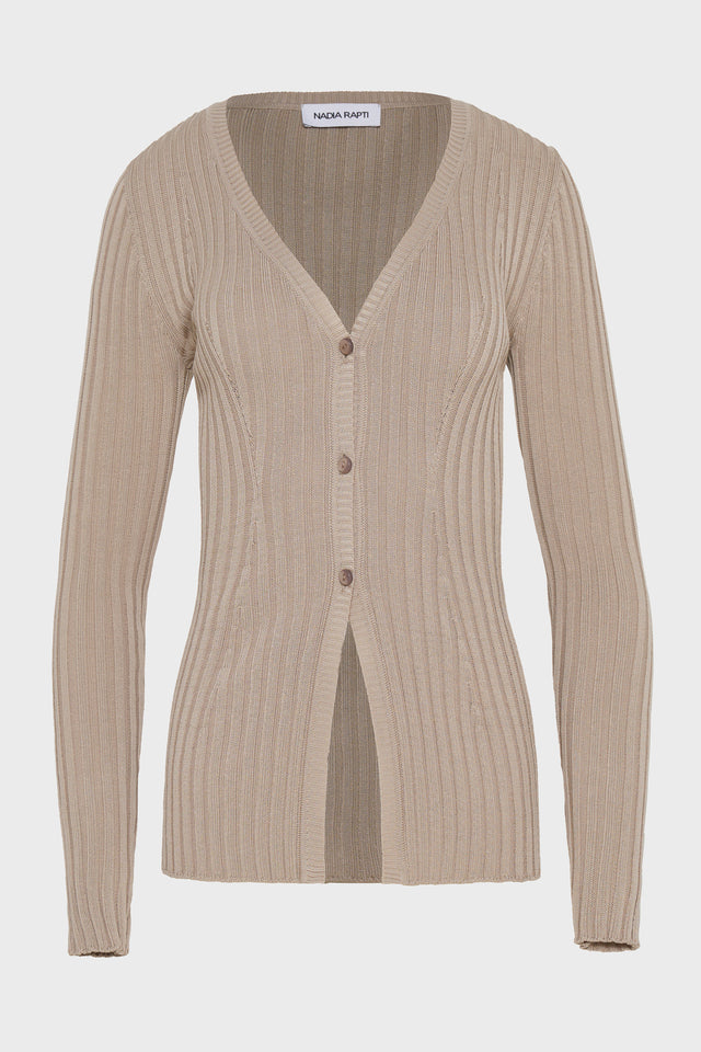 FEMME KNITTED CARDIGAN GREY