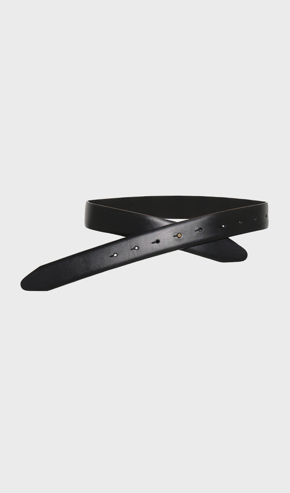 THEA LEATHER BELT BLACK