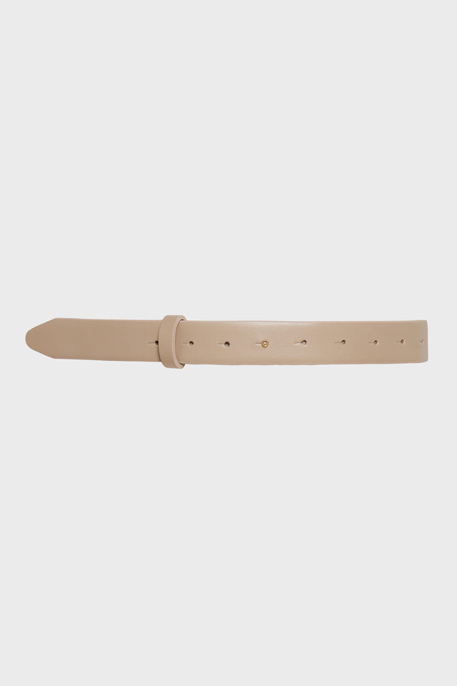 THEA LEATHER BELT GREIGE