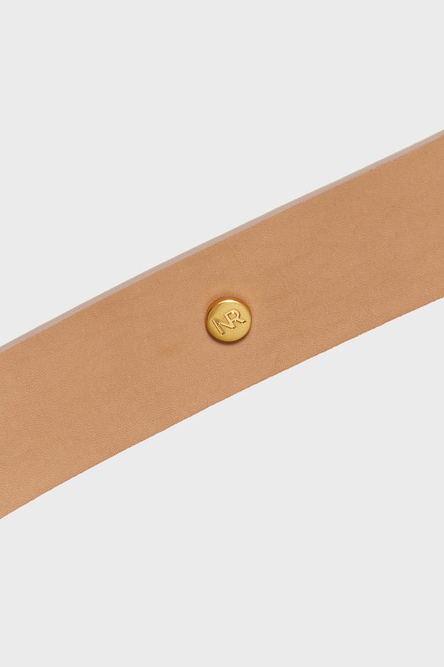 THEA LEATHER BELT GREIGE