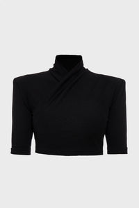 MELANIE CROP TOP BLACK
