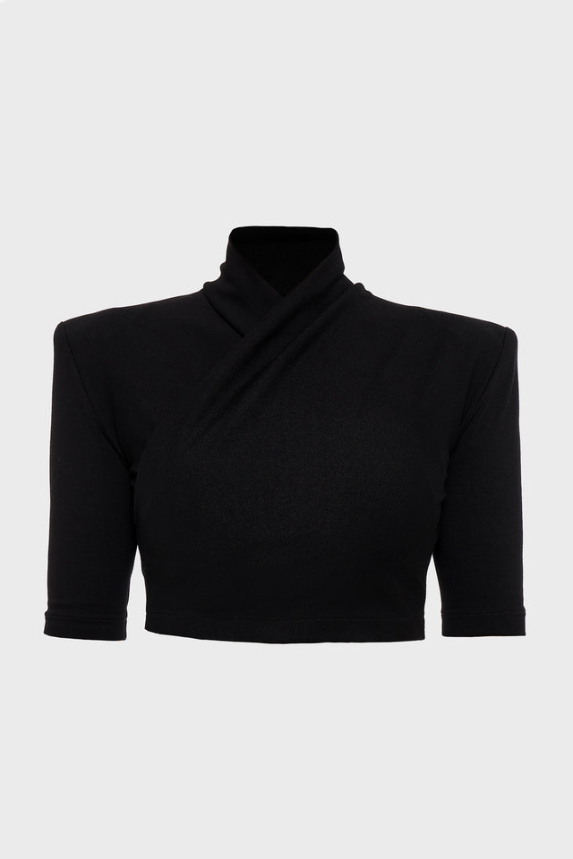 MELANIE CROP TOP BLACK