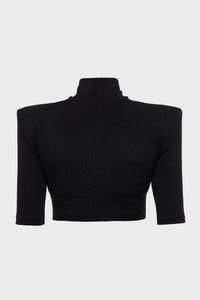 MELANIE CROP TOP BLACK