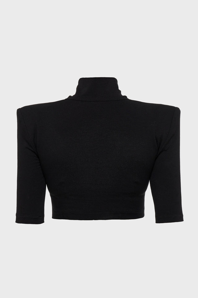 MELANIE CROP TOP BLACK
