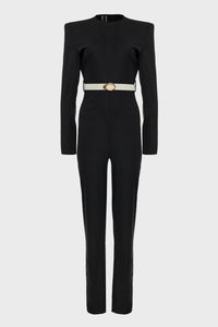 BLACK TIE LEATHER BELT