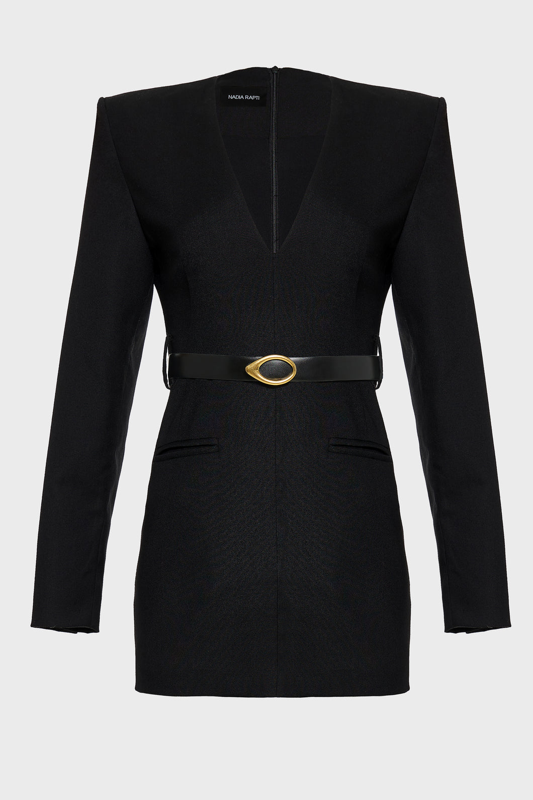 BLACK TIE LEATHER BELT