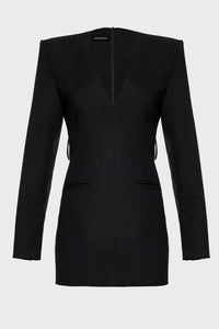 NIGHT SHIFT BLAZER DRESS BLACK