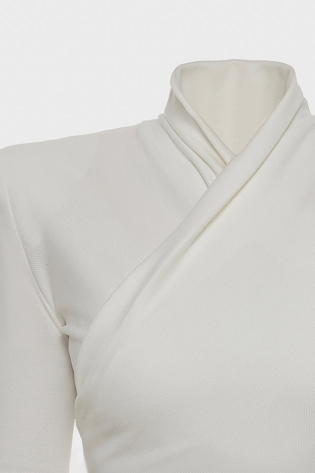 MELANIE CROP TOP OFF WHITE